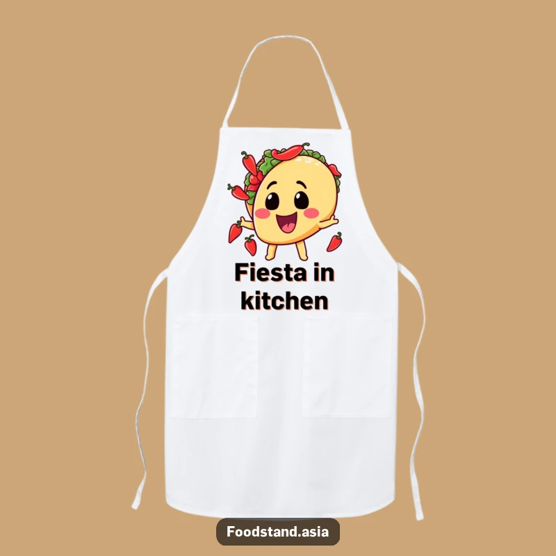 Funny Taco Apron: Chili Juggling for Kitchen Comedic Gift