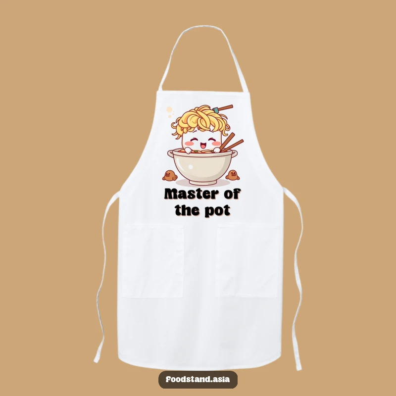 Funny Ramen Apron: Giggling Noodle Hair Chef, Cook Up Laughter in Style