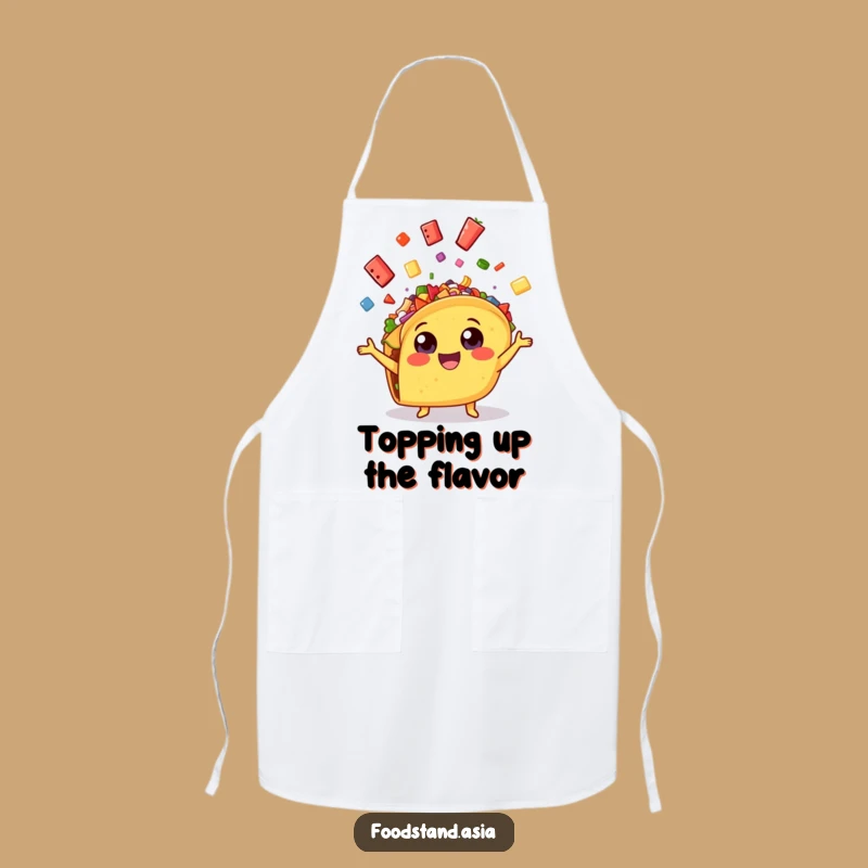 Funny Taco Juggling Apron: Cheerful Fiesta Kitchen Humor
