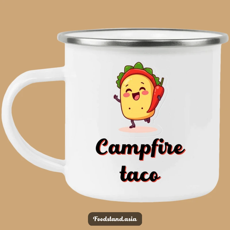 Funny Taco Dancing Camping Mug: Fiesta Time - Your Funny Gift