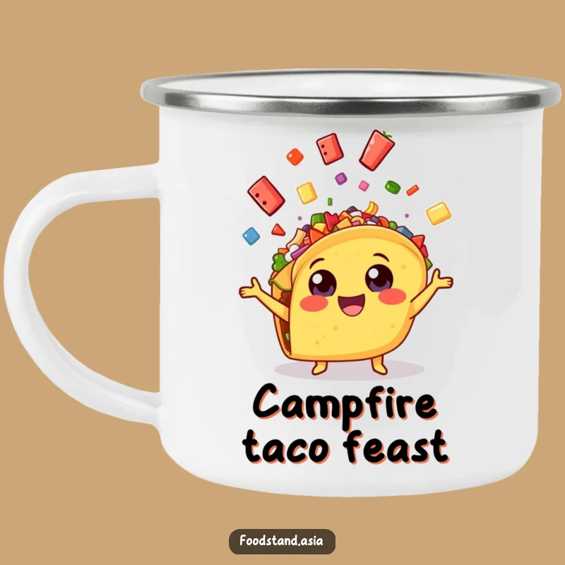 Funny Taco Juggling Camp Mug: Cheerful Fiesta Adventure Drinkware