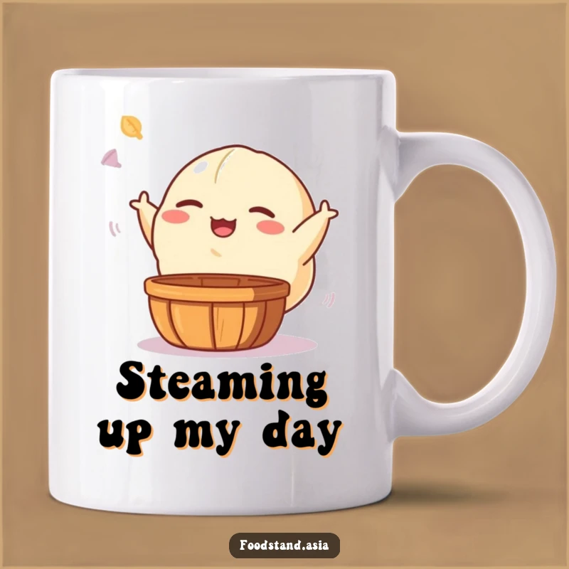 Funny Giggling Dumpling Mug: Adorable Dim Sum Toss for Foodie Gift Lovers