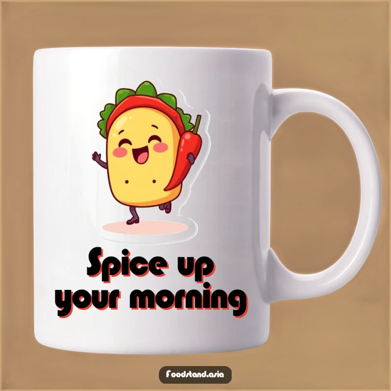 Funny Taco Dancing Mug: Chili Pepper Partner - Perfect Gift for Fiesta Lovers