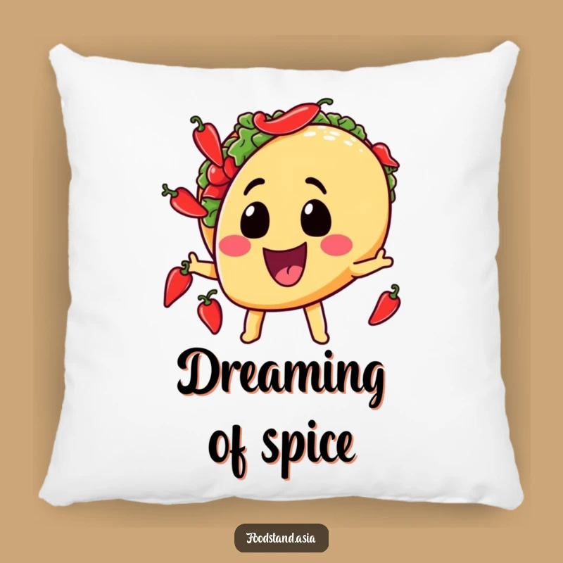 Cozy Funny Taco Pillow: Juggling Chili for Comfy Gift Relaxation