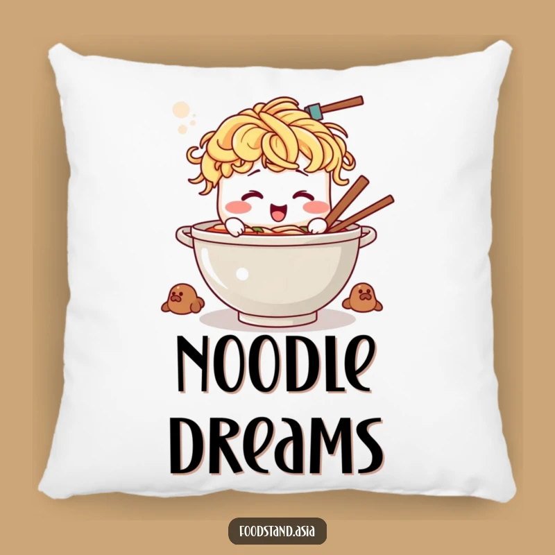Funny Ramen Pillow: Giggling Noodle Hair Bowl Comfort, Cozy Laughter Guaranteed