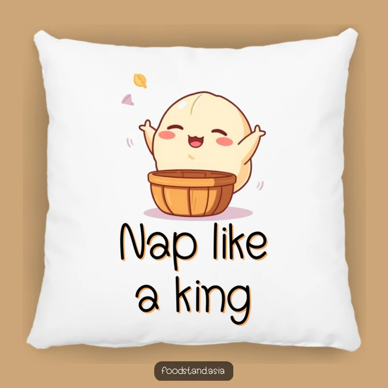 Cozy Funny Dumpling Pillow: Giggling Dim Sum Toss for Comfy Gift Comfort