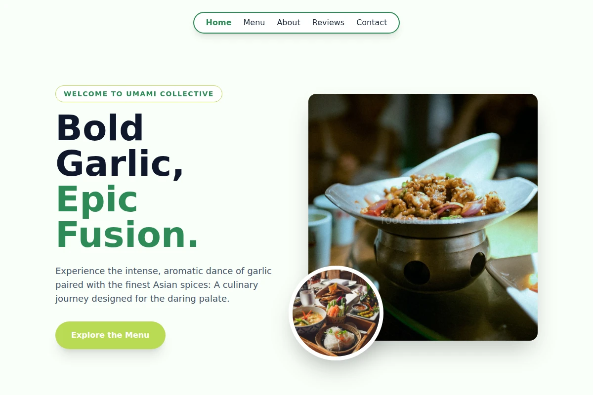 Garlic Asian Fusion Food