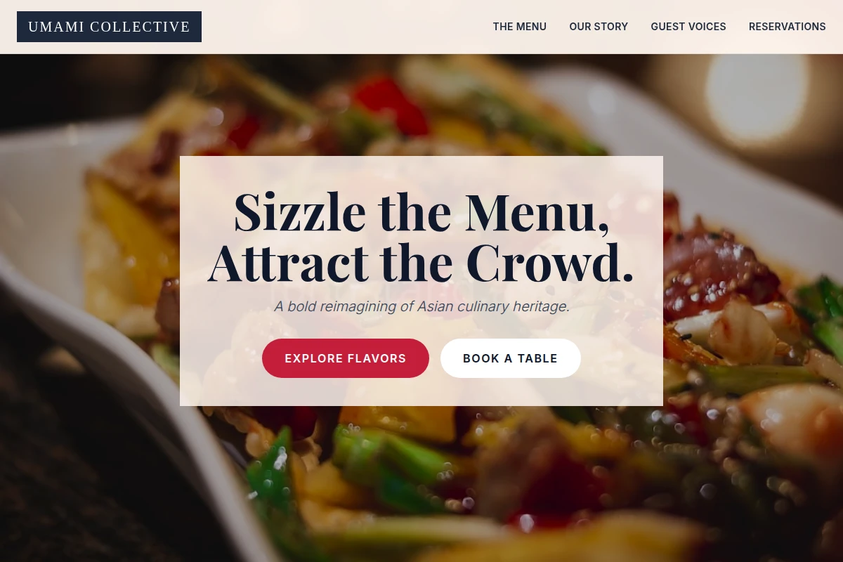 Savory Asian Fusion Food