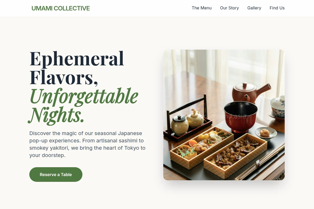 PopUp Japanese Food