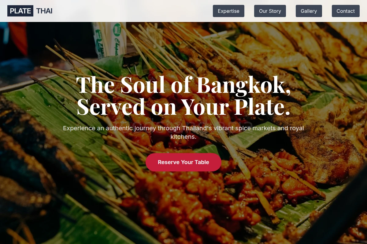 Plate Thai Food