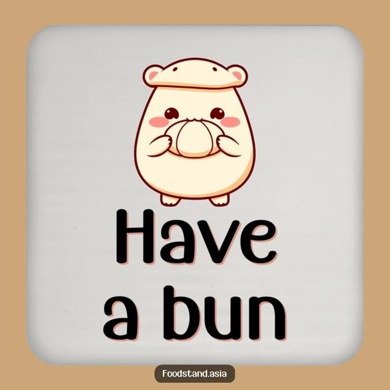 Funny Bao Bun Coaster: Delighted Steamed Offering, Protect Surfaces with Charm