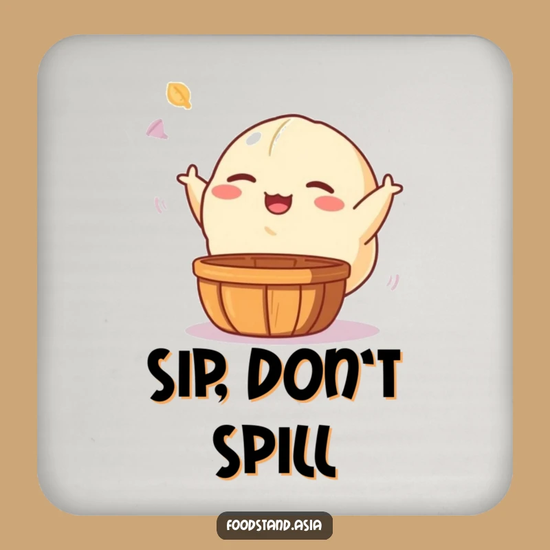 Funny Dumpling Drink Coasters: Dim Sum Toss Set for Humorous Gift Protection