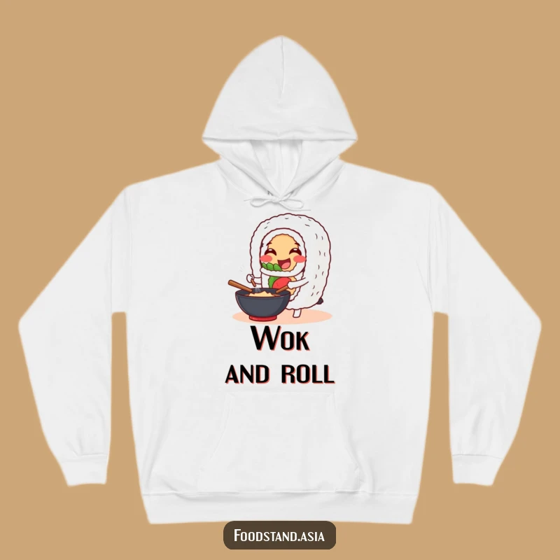 Cozy Funny Sushi Roll Wok Hoodie: Warmth for the Happy Chef
