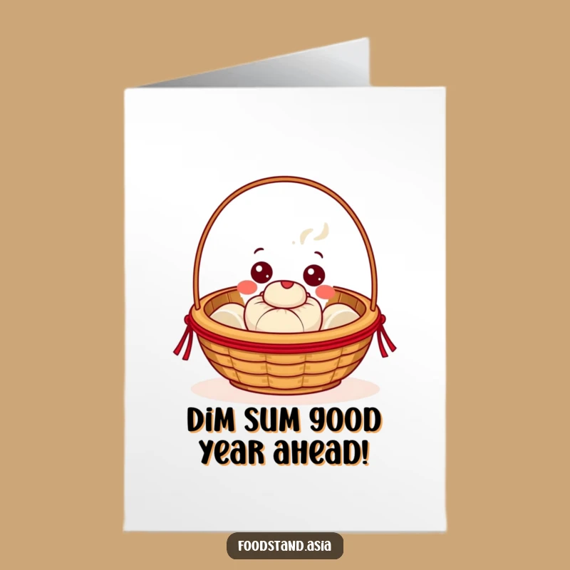 Free Printable Dim Sum Birthday Card: Funny Downloadable Gift for Food Lovers