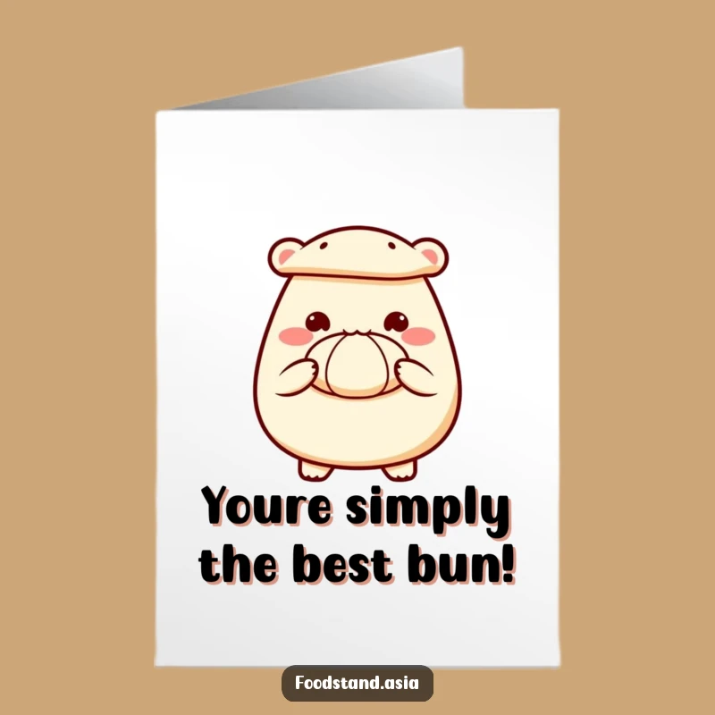 Free Printable Bao Congrats Card: Delighted Bun Funny Downloadable Gift