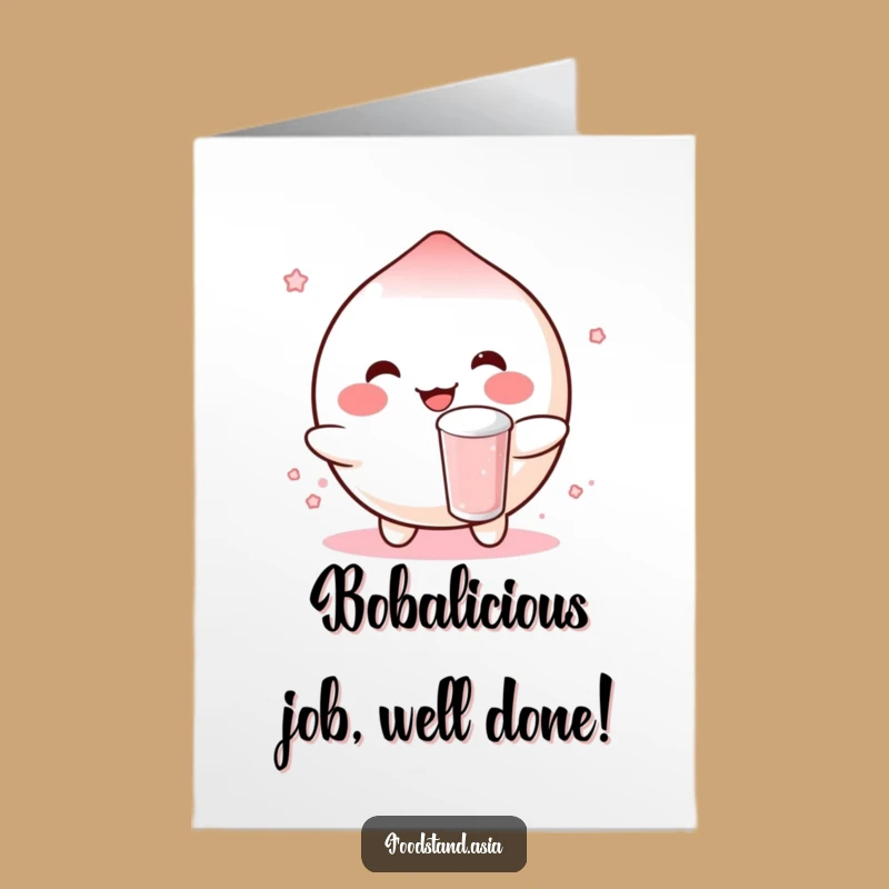 Free Printable Mochi Congrats Card - Boba Celebration Downloadable Gift