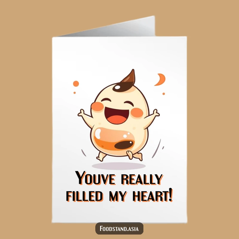 Free Printable Congratulations Dumpling Card: Funny Downloadable Gift for a Hilarious Win
