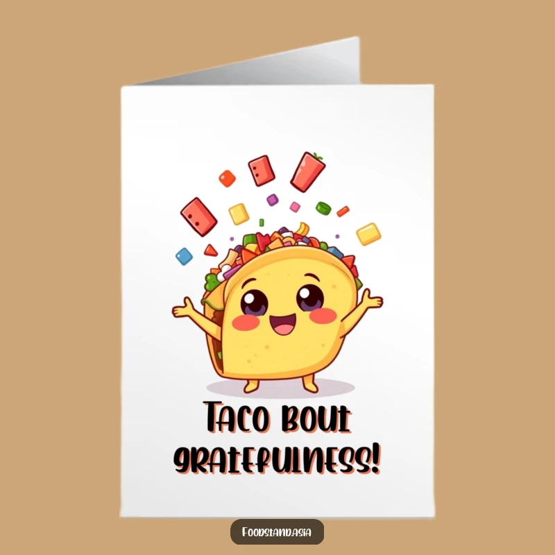 Free Printable Thank You Card: Taco's Topping Thanks, Funny Fiesta Gratitude, Downloadable!