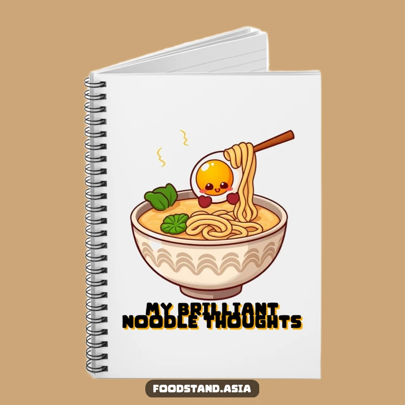 Funny Ramen Notebook: Giggling Noodles Journal Gift for Foodie Notes