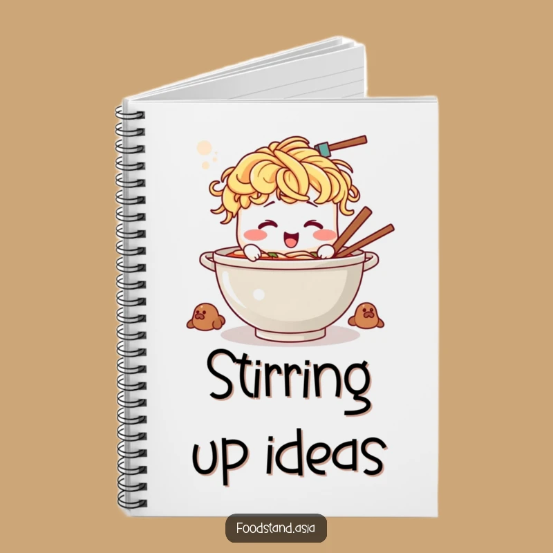 Funny Ramen Notebook: Giggling Noodle Hair Journal, Jot Down Delicious Ideas