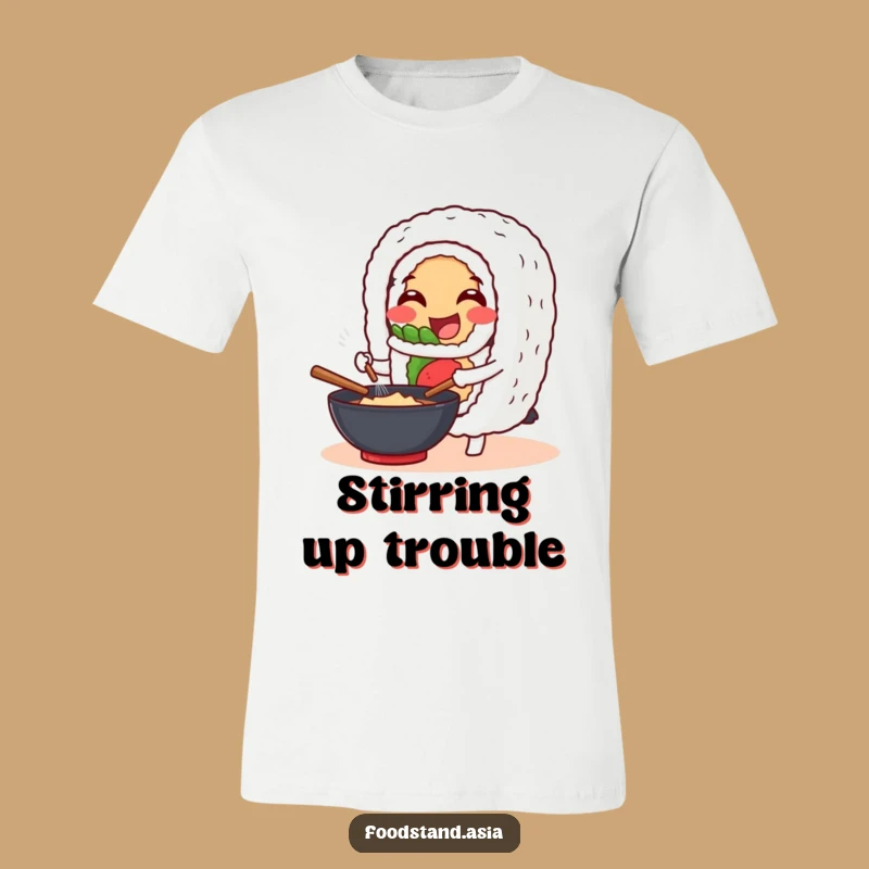 Funny Sushi Roll Wok T-Shirt: Wear Your Passion for Foodie Fun