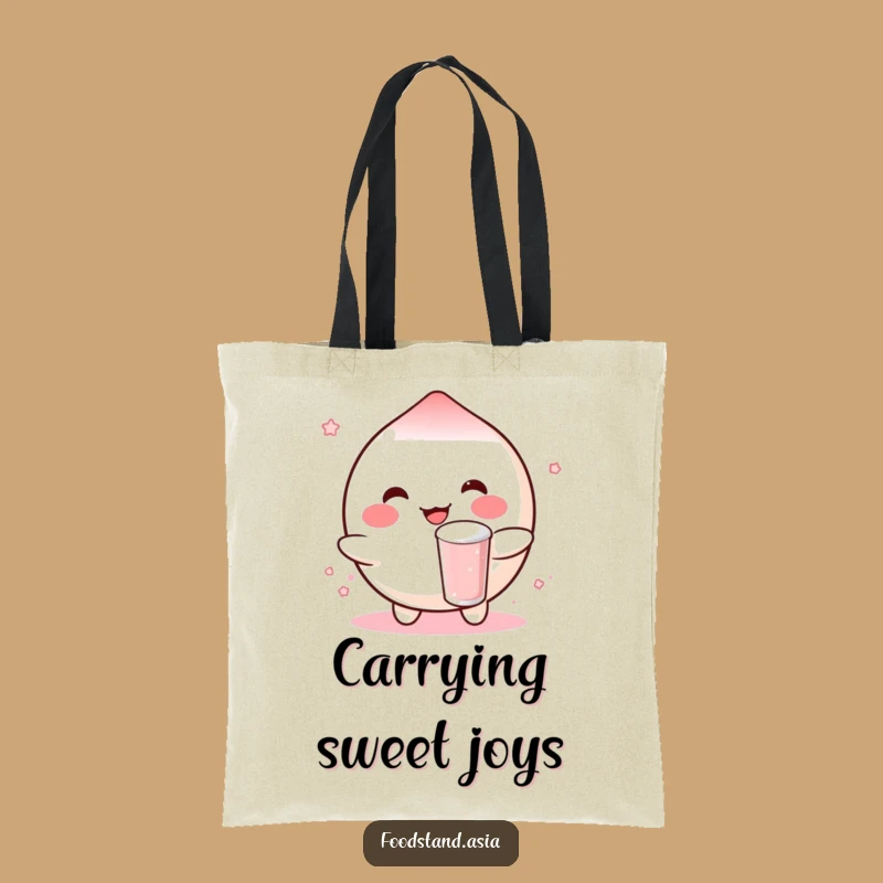 Funny Mochi Tote Bag: Boba Bounce for Adorable Gift Carry-all