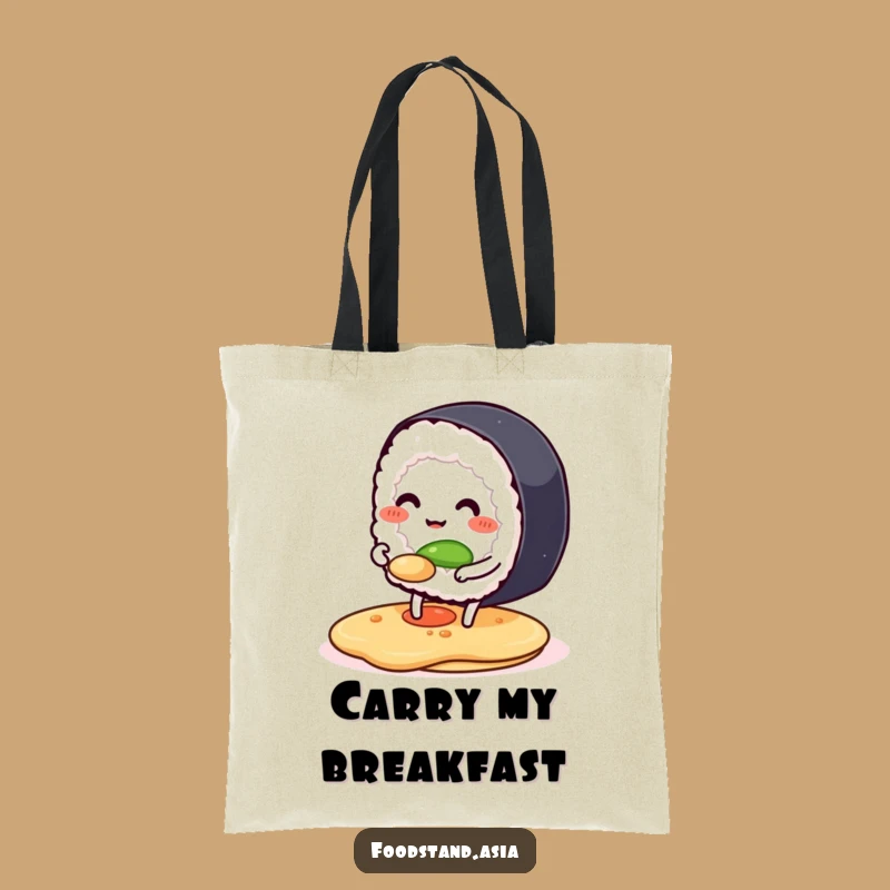 Funny Sushi Pancake Tote Bag: Chef Roll Carryall - Your Funny Gift Bag